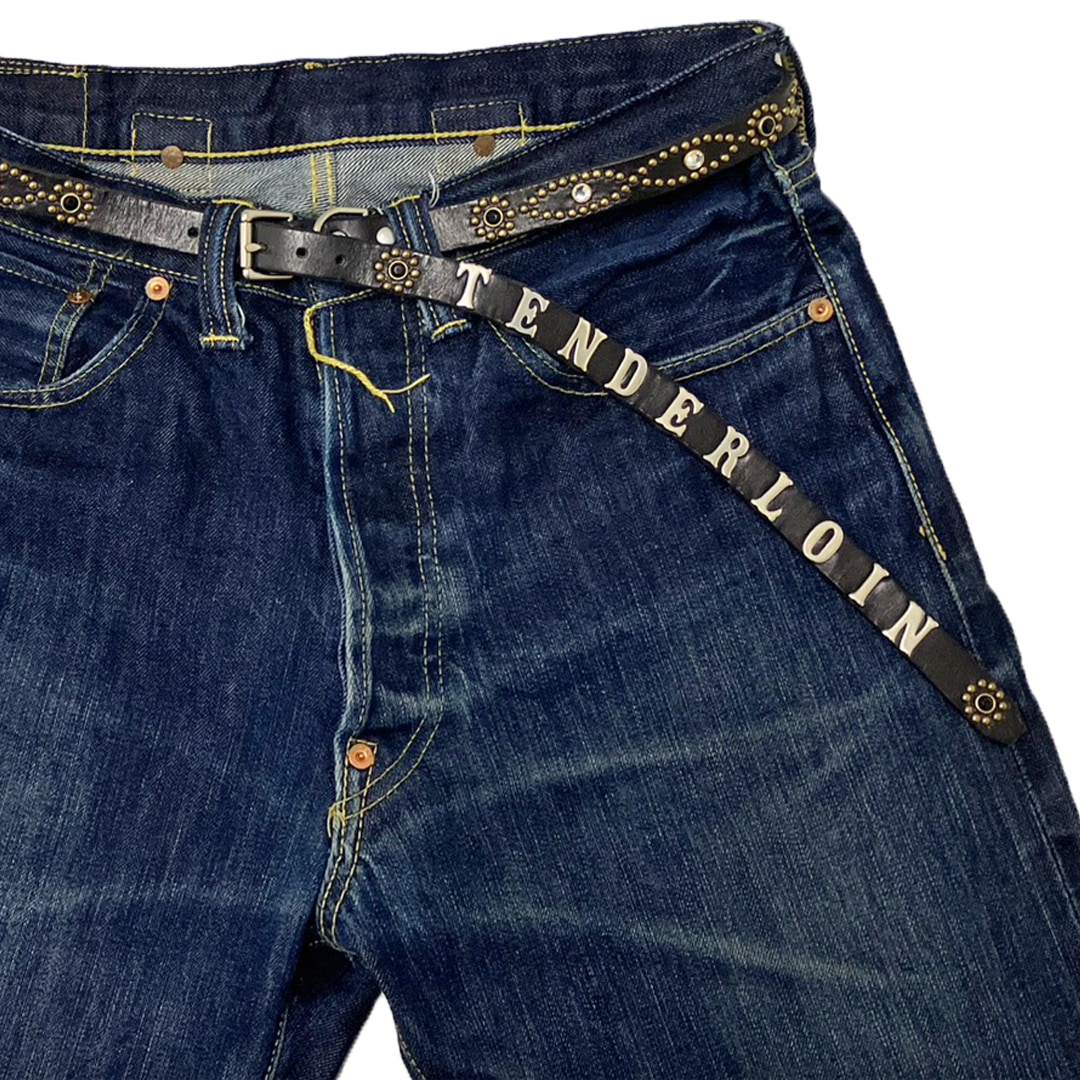 TENDERLOIN Super Narrow STUDS BELT BLACK BLACK STONE | OTHER