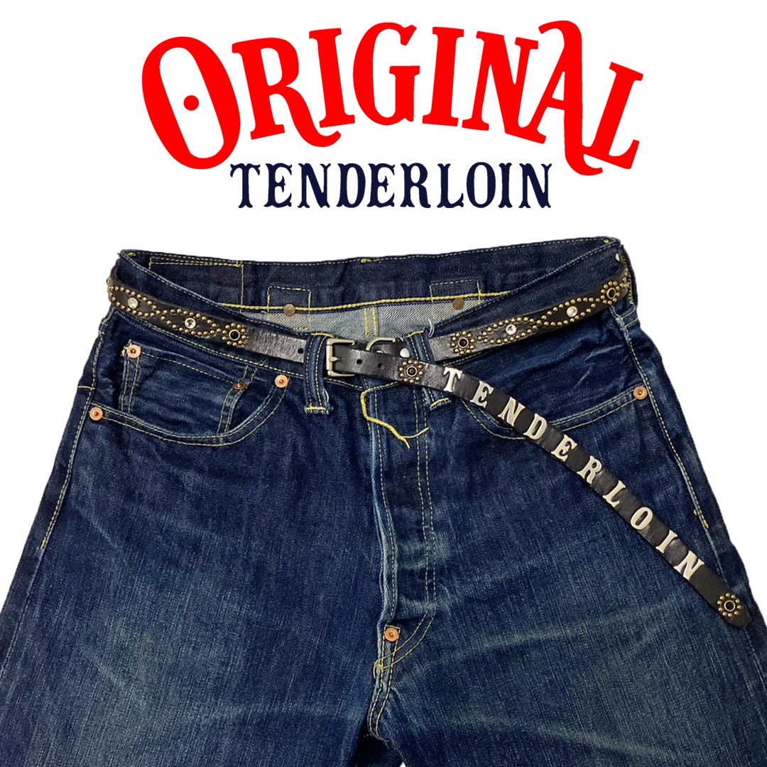 TENDERLOIN Super Narrow STUDS BELT BLACK BLACK STONE | OTHER