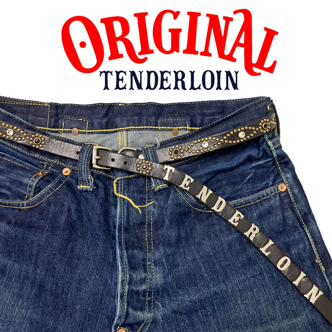 4/6限定売り切り　新品　TENDERLOIN T-STUDS BELT 34 TENDERLOIN Super Narrow STUDS BELT BLACK BLACK STONE | OTHER