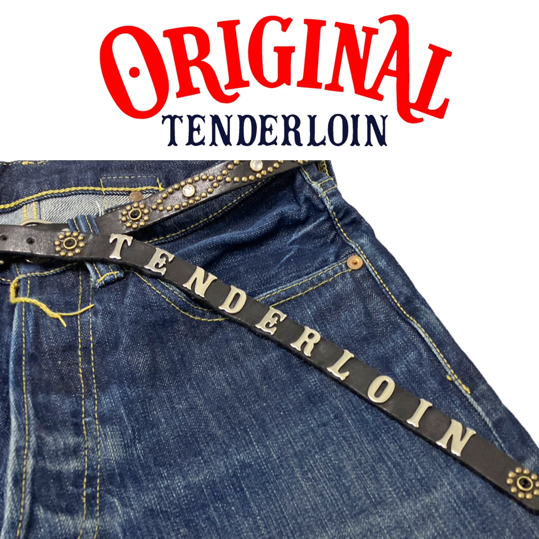 TENDERLOIN Super Narrow STUDS BELT BLACK BLACK STONE | OTHER