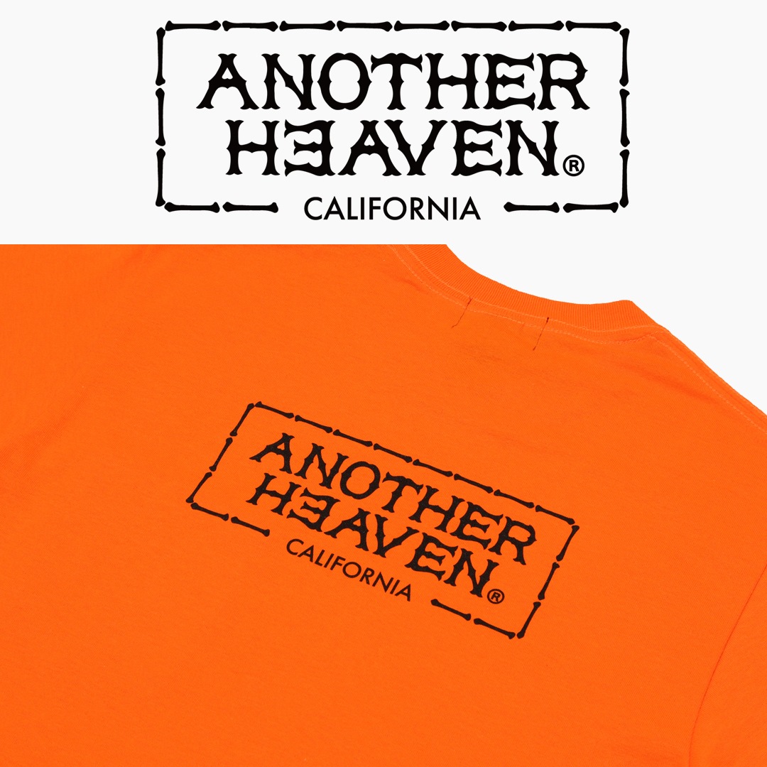 ANOTHER HEAVEN LOGO POCKET T-SHIRTS 6.0oz  PREMIUM 50% Cotton. 50% Polyester S.ORANGE