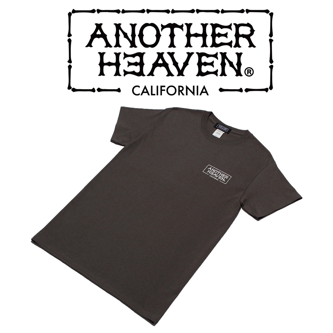ANOTHER HEAVEN LOGO T-SHIRTS 6.0oz  PREMIUM COTTON 100% CHARCOAL