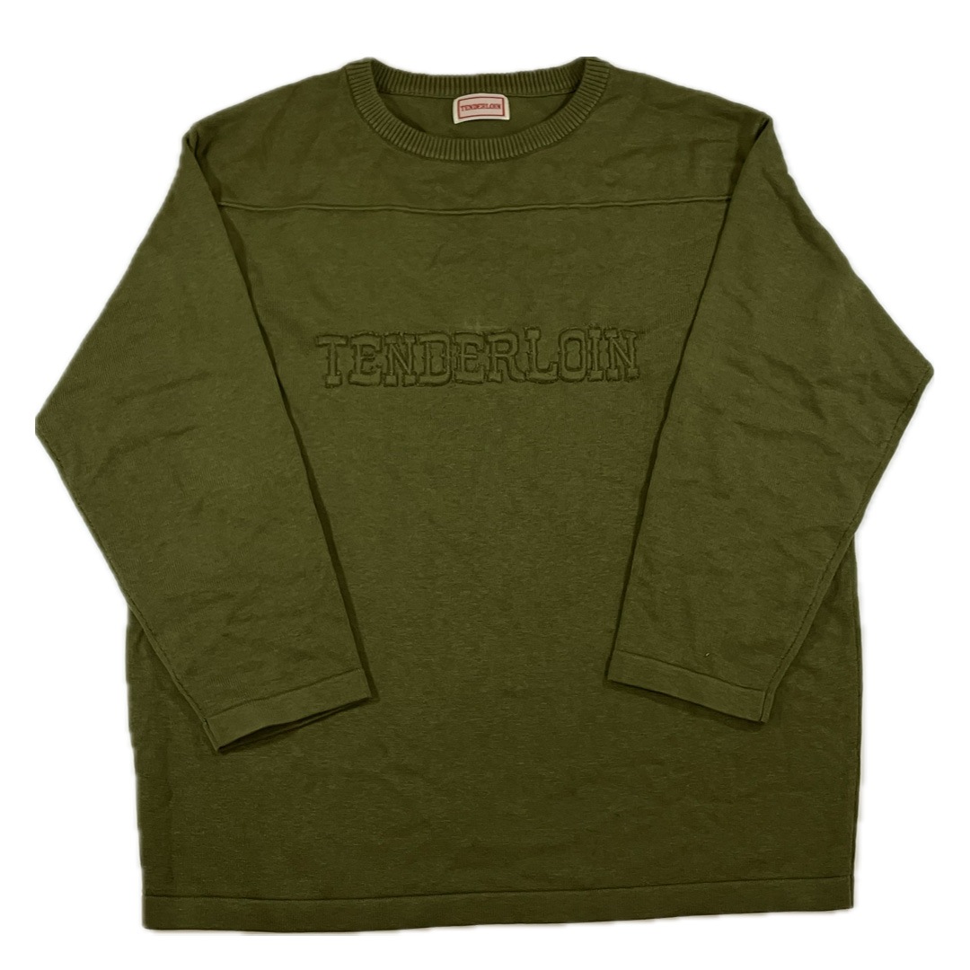 TENDERLOIN SILK KNIT FOOTBALL SHIRTS KAHKI | SWEATSHIRT/SWEATER