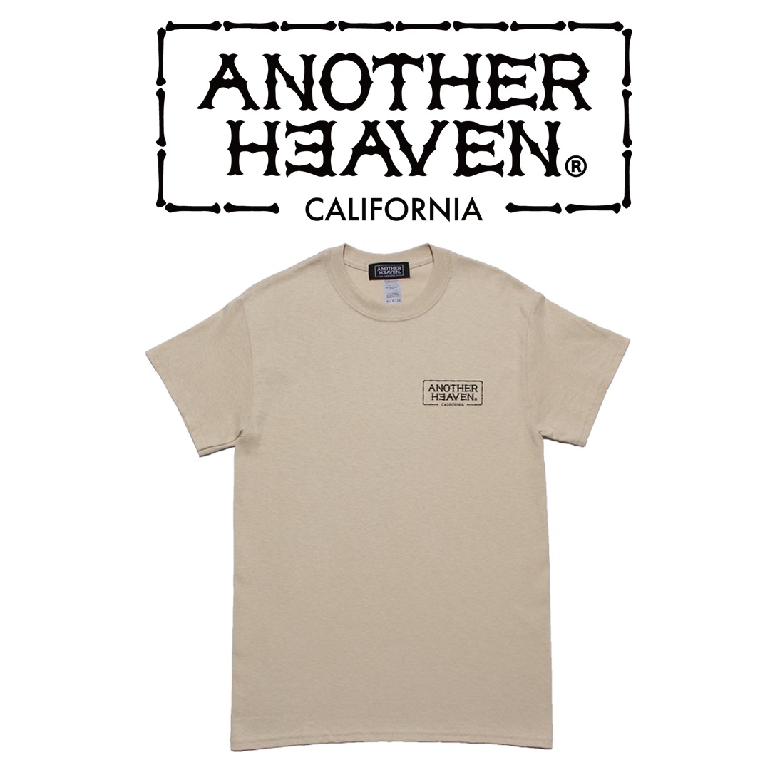 ANOTHER HEAVEN LOGO T-SHIRTS 6.0oz PREMIUM COTTON 100% SAND