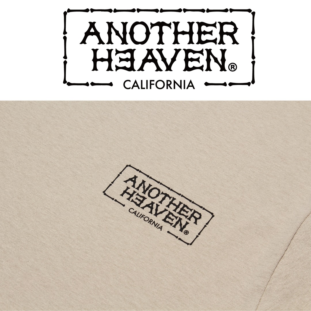 ANOTHER HEAVEN LOGO T-SHIRTS 6.0oz PREMIUM COTTON 100% SAND