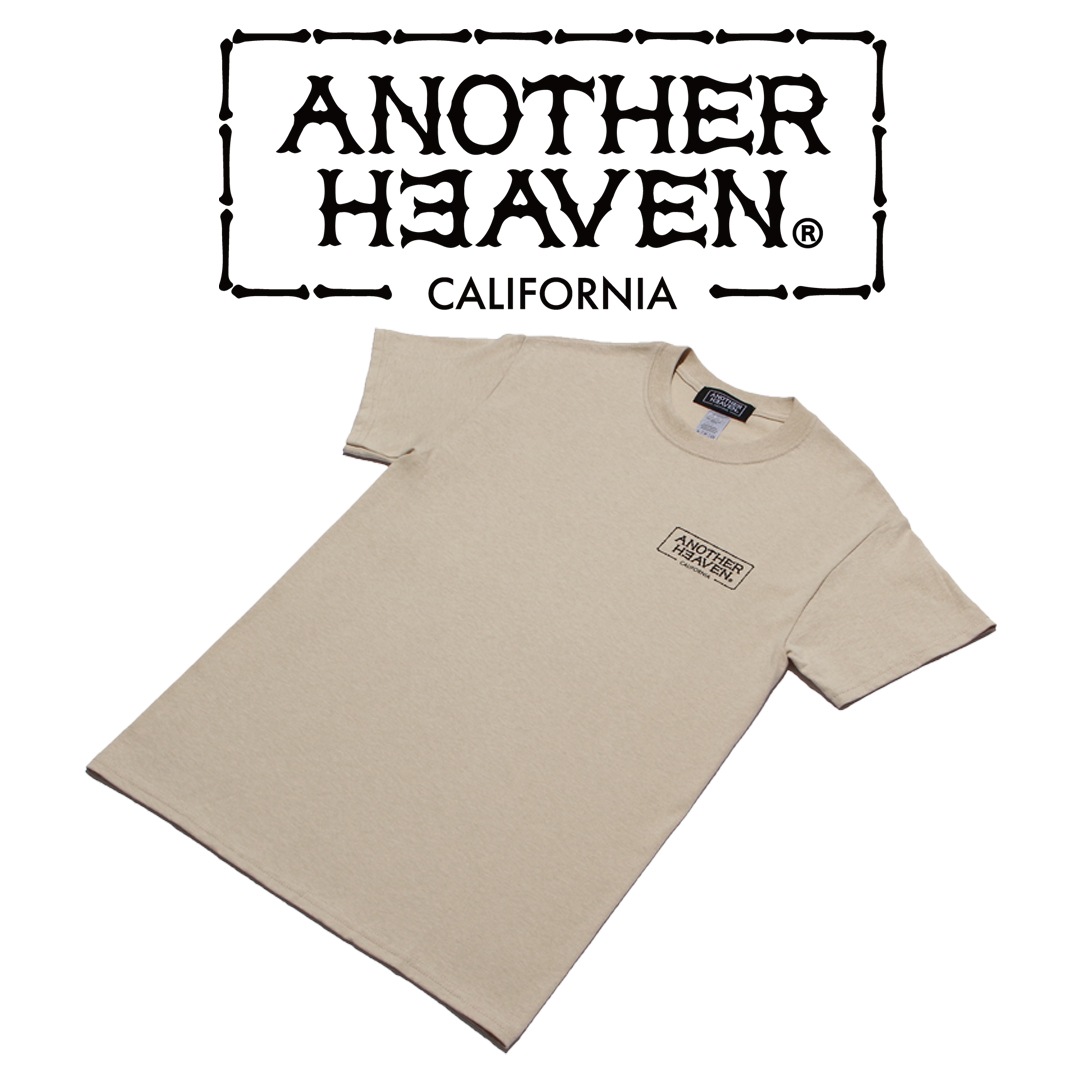 ANOTHER HEAVEN LOGO T-SHIRTS 6.0oz PREMIUM COTTON 100% SAND