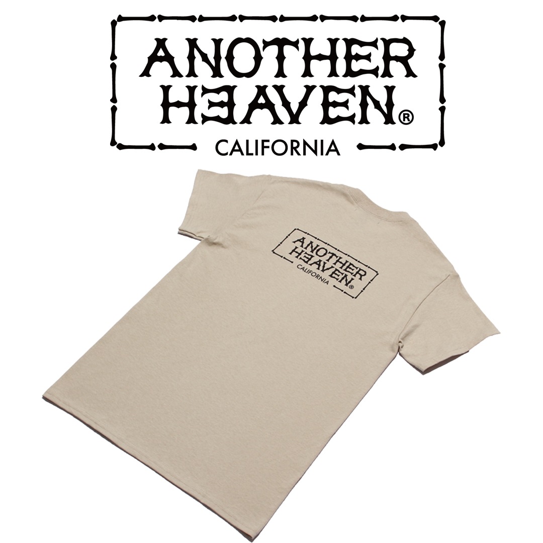 ANOTHER HEAVEN LOGO T-SHIRTS 6.0oz PREMIUM COTTON 100% SAND