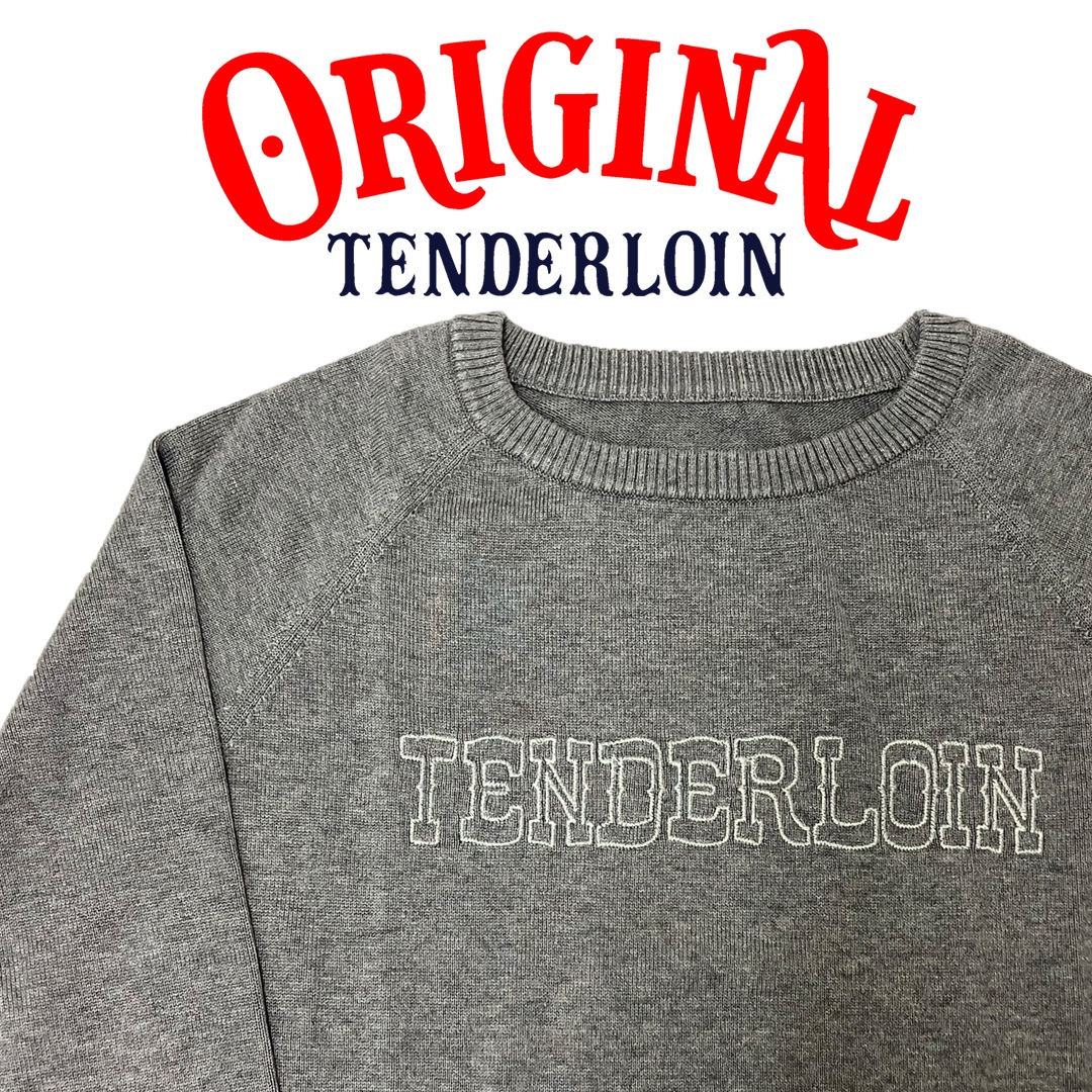 TENDERLOIN SILK KNIT RAGLAN SHIRTS GRAY | SWEATSHIRT/SWEATER