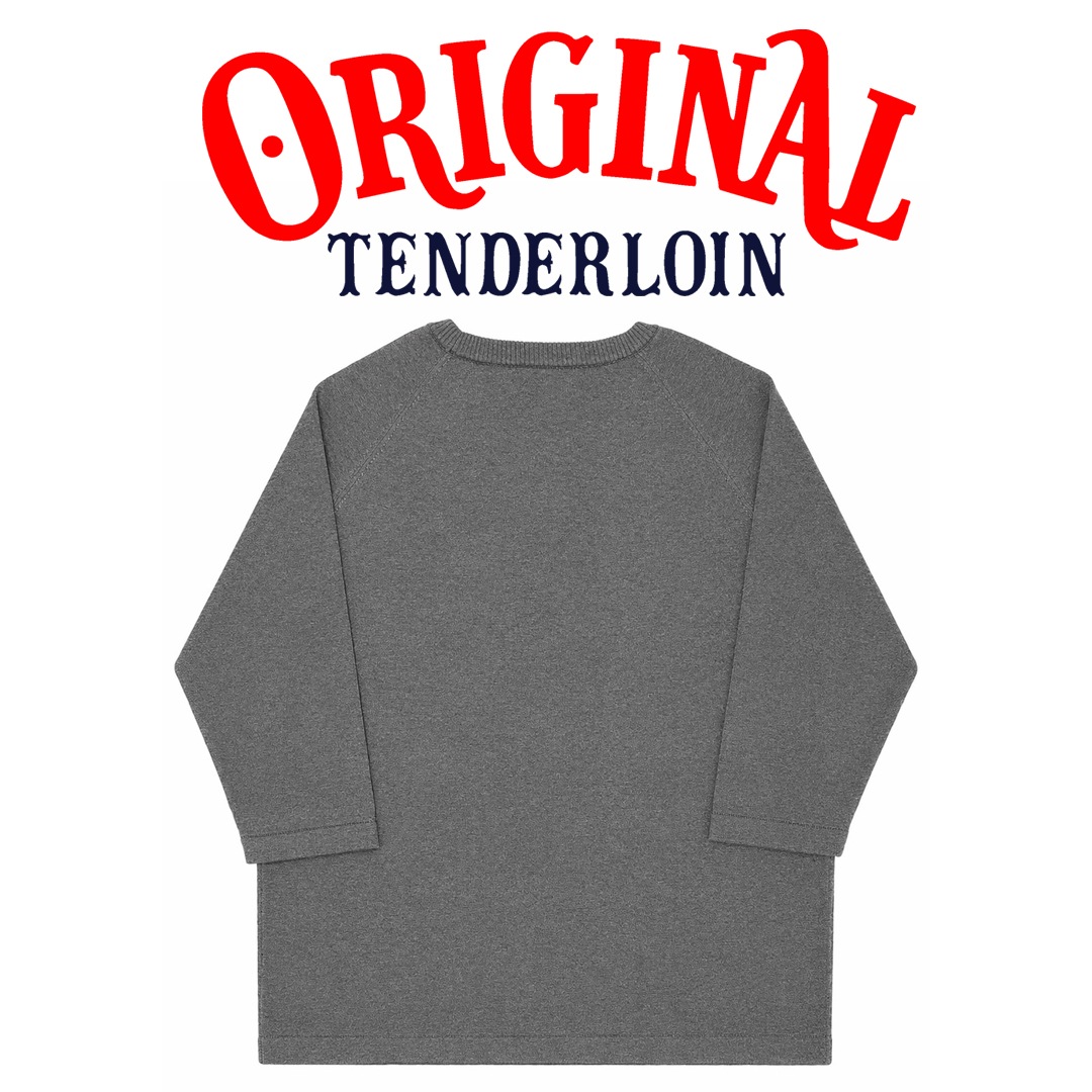 TENDERLOIN SILK KNIT RAGLAN SHIRTS GRAY | SWEATSHIRT/SWEATER