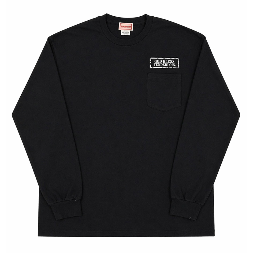 TENDERLOIN GOD BLESS LONG SLEEVE TEE 6.0oz PREMIUM COTTON 100% | T