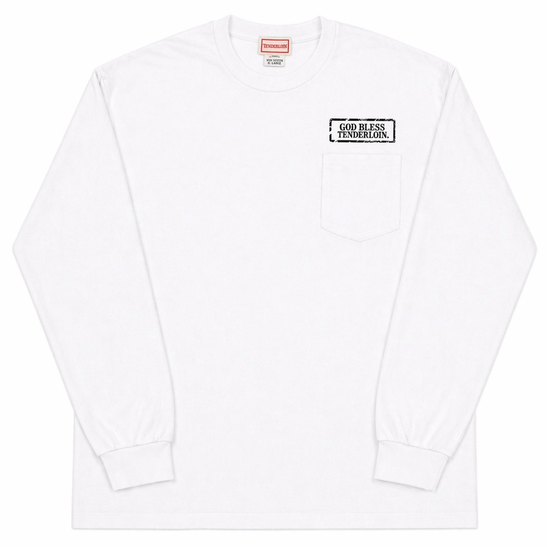 TENDERLOIN GOD BLESS LONG SLEEVE TEE 6.0oz PREMIUM COTTON 100% | T