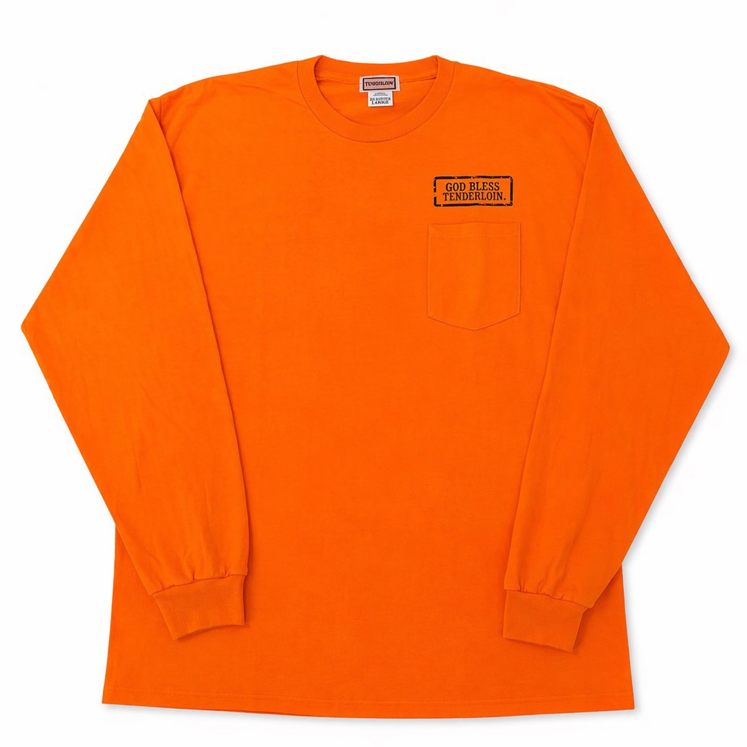 TENDERLOIN GOD BLESS LONG SLEEVE TEE 6.0oz PREMIUM COTTON 100% | T