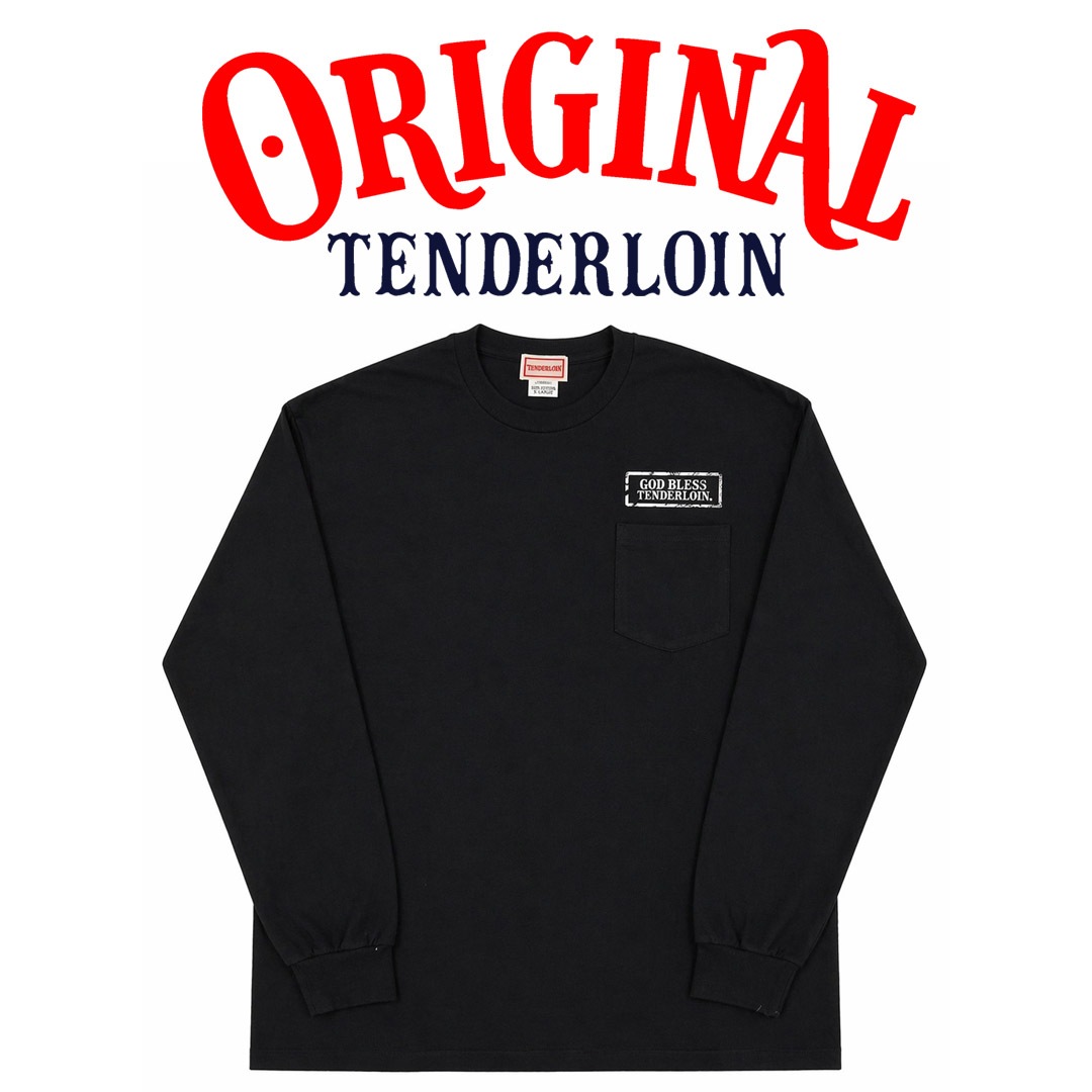 TENDERLOIN GOD BLESS LONG SLEEVE TEE 6.0oz PREMIUM COTTON 100% | T