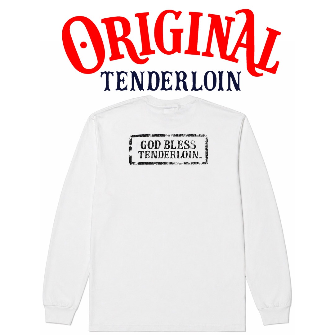 TENDERLOIN GOD BLESS LONG SLEEVE TEE 6.0oz PREMIUM COTTON 100% | T