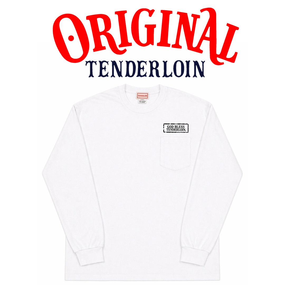 TENDERLOIN GOD BLESS LONG SLEEVE TEE 6.0oz PREMIUM COTTON 100% | T