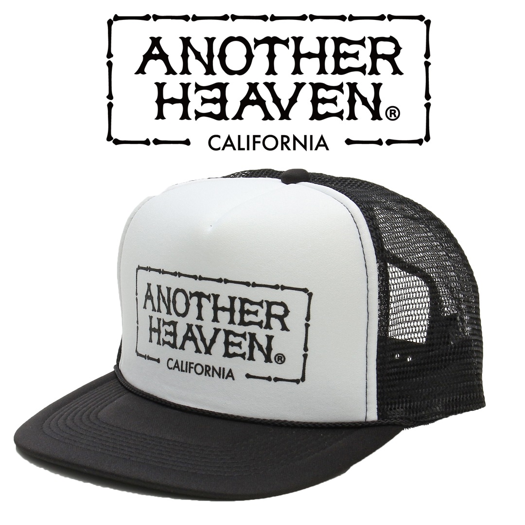 ANOTHER HEAVEN BASEBALL CAP BLACK WHITE
