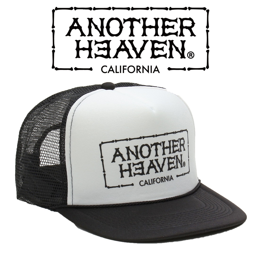 ANOTHER HEAVEN BASEBALL CAP BLACK WHITE