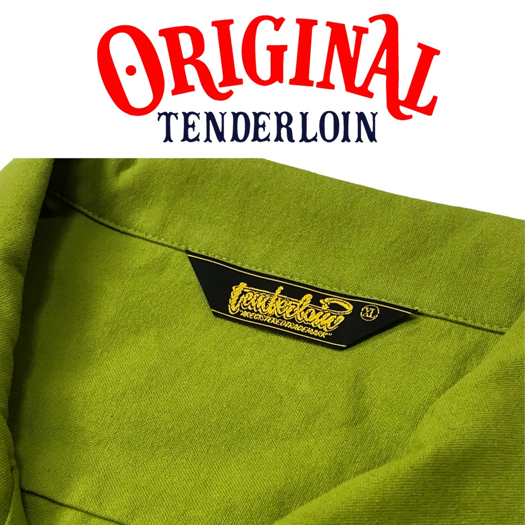 TENDERLOIN - Stencil Work Shirt テンダーロイン TENDERLOIN BOWLING SHIRTS KAHKI GOLD EMBROIDERY | SHIRT