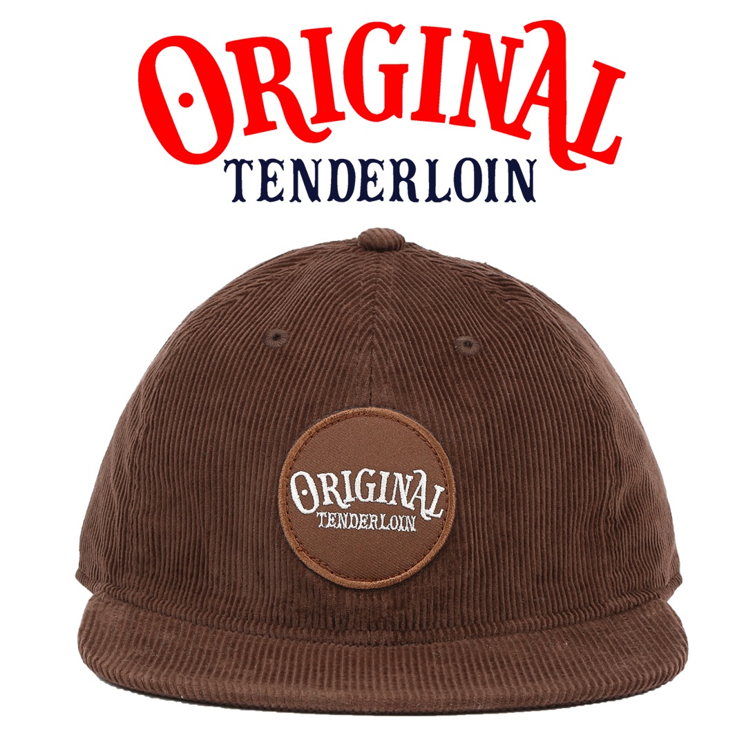 TENDERLOIN CORDUROY FLAT VISOR CAP BROWN