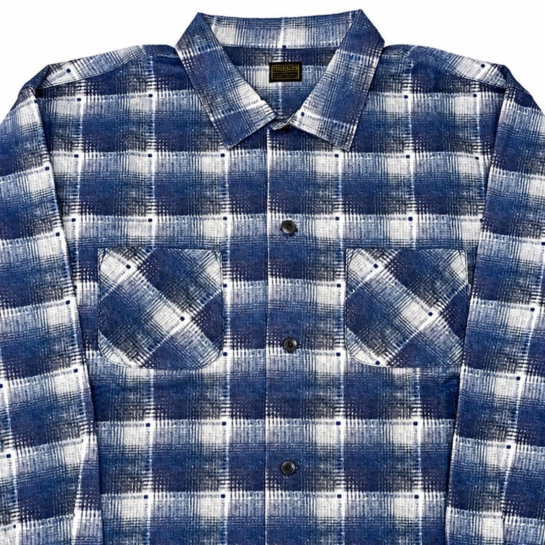 TENDERLOIN PRINT FLANNEL SHIRT COTTON CHECK SHIRT 1 | COLLECTIONS