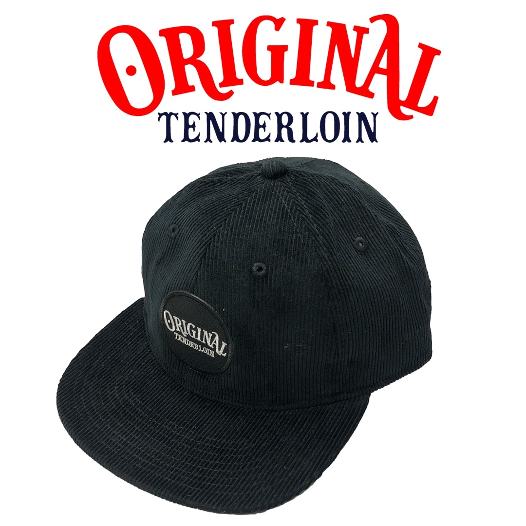 TENDERLOIN CORDUROY FLAT VISOR CAP BLACK