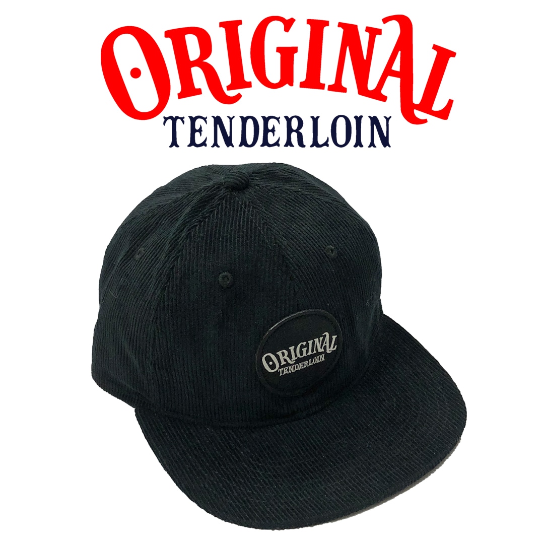 TENDERLOIN CORDUROY FLAT VISOR CAP BLACK