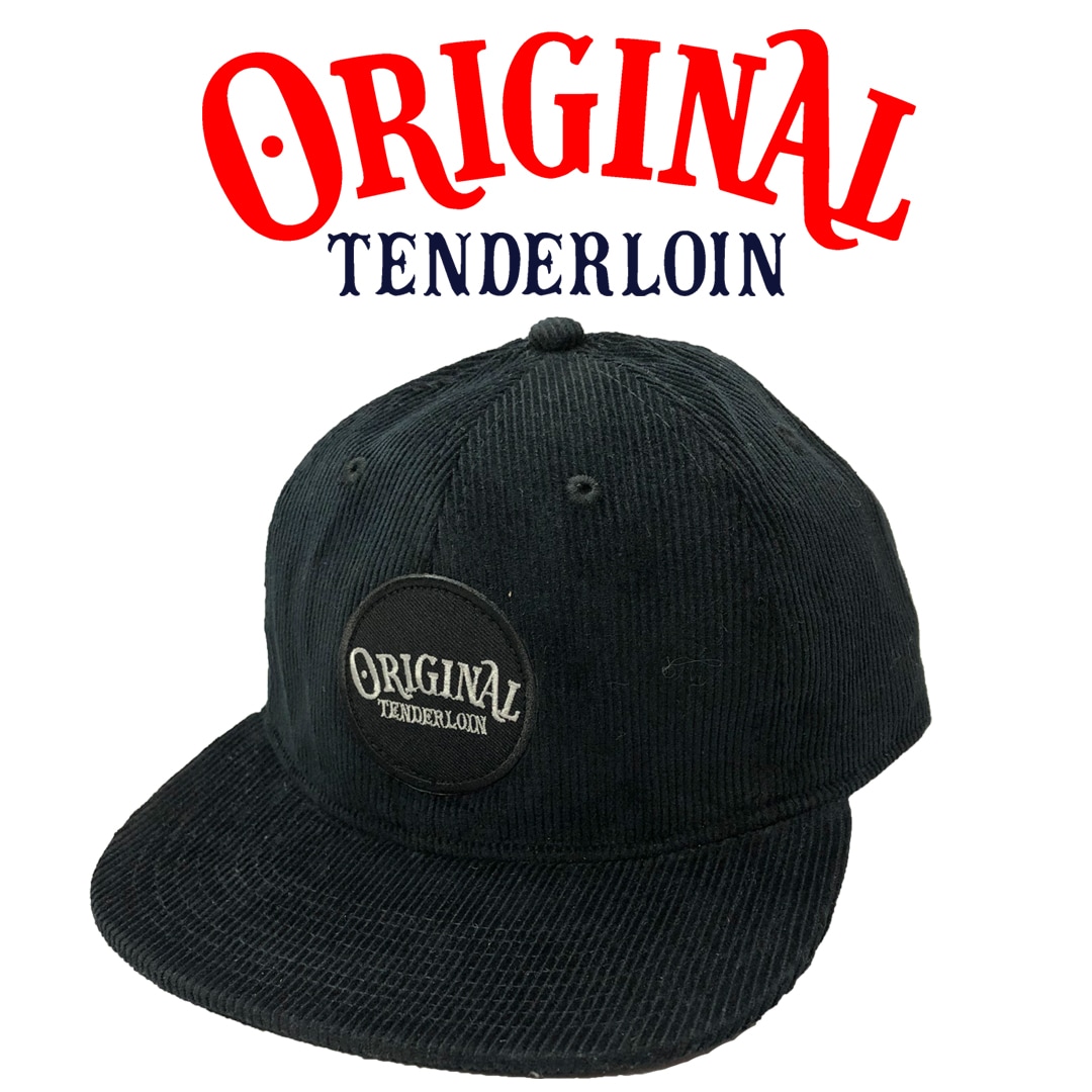 TENDERLOIN CORDUROY FLAT VISOR CAP BLACK