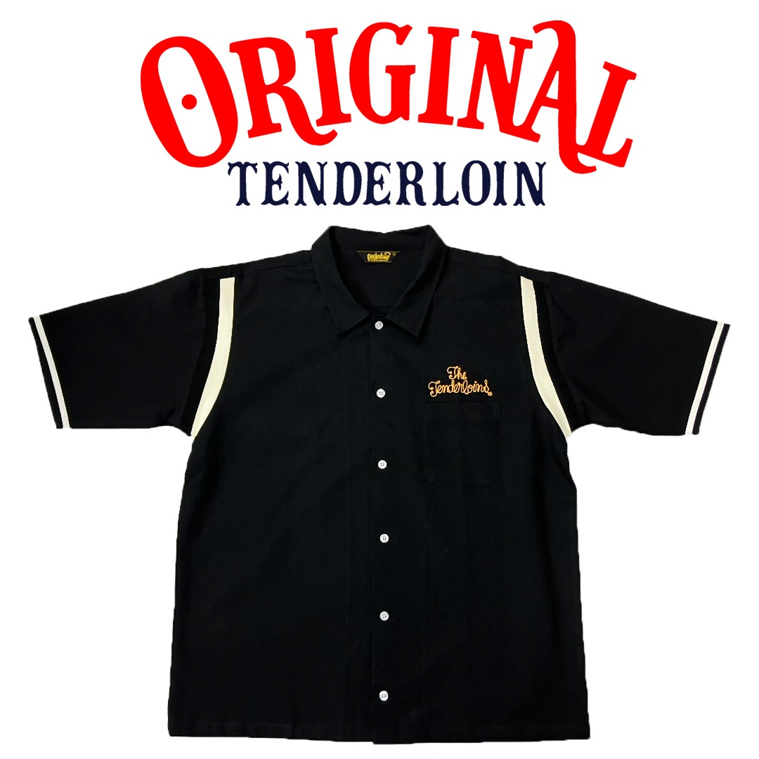 TENDERLOIN BOWLING SHIRTS BLACK GOLD EMBROIDERY