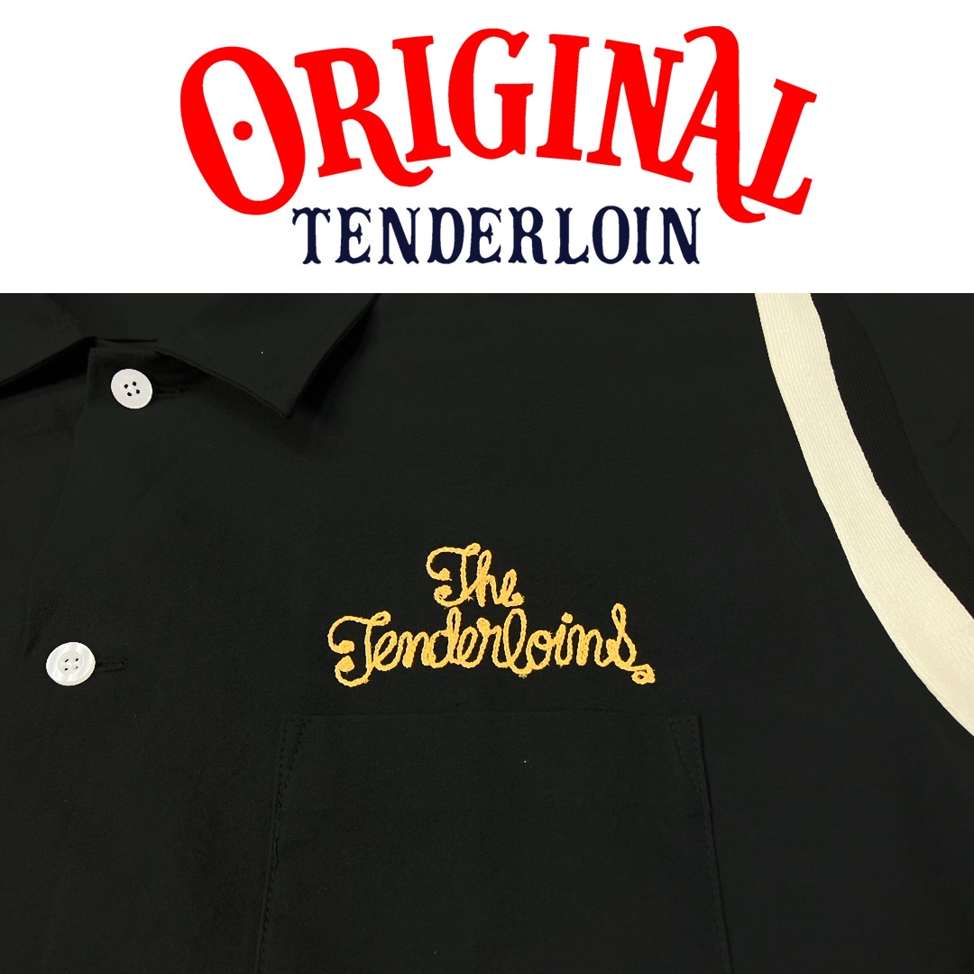 TENDERLOIN BOWLING SHIRTS BLACK GOLD EMBROIDERY | SHIRT
