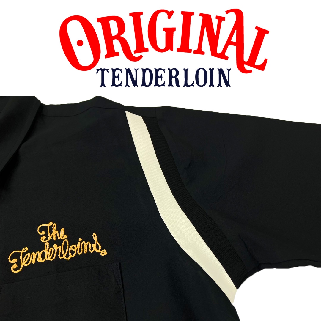 TENDERLOIN BOWLING SHIRTS BLACK GOLD EMBROIDERY | SHIRT