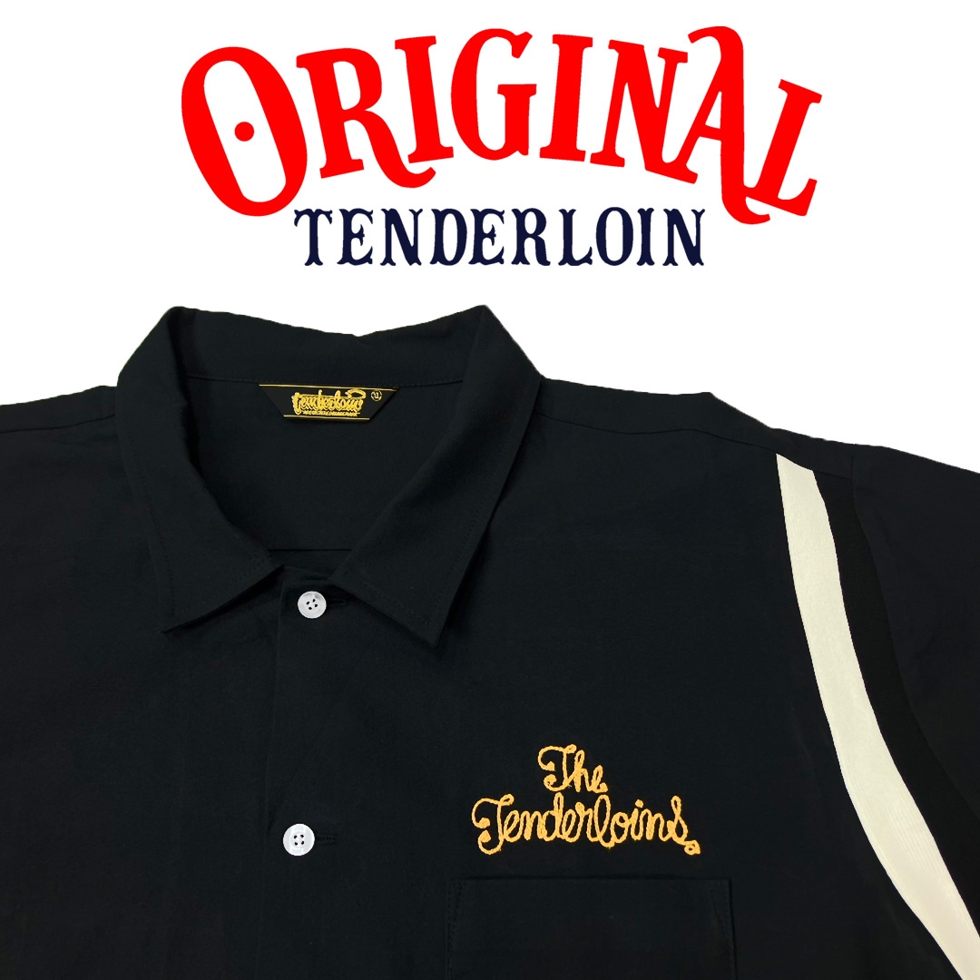 TENDERLOIN BOWLING SHIRTS BLACK GOLD EMBROIDERY