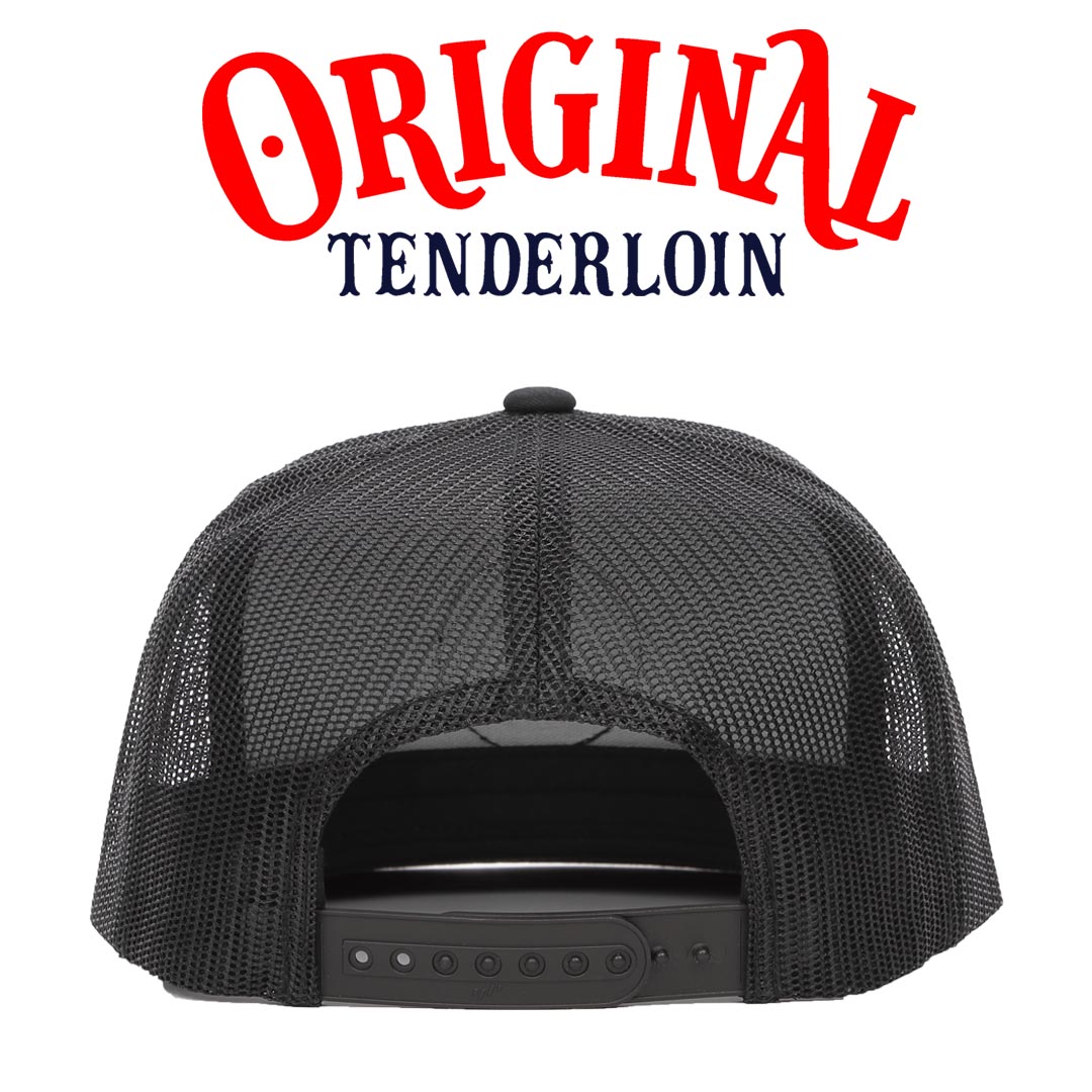 TENDERLOIN FLEXFIT Classic Trucker FLAT VISOR MESH CAP BLACK | CAP