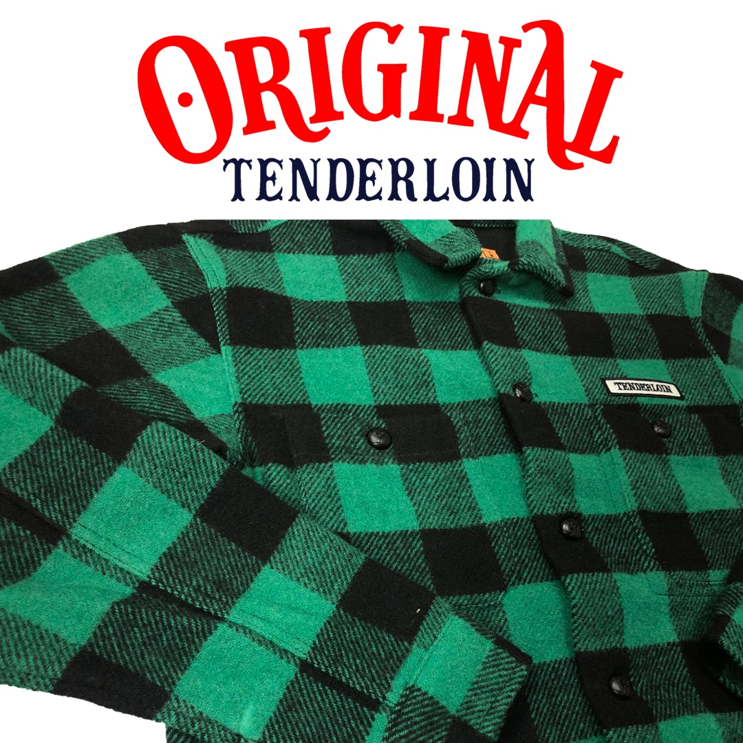 ★限定出品★ TENDERLOIN FATIGUE JKT ジャケット 緑 L TENDERLOIN テンダーロイン バッファロー ジャケット チェック