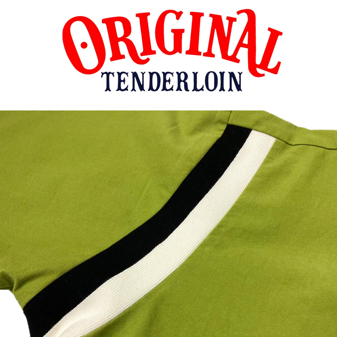 TENDERLOIN BOWLING SHIRTS KAHKI BLACK EMBROIDERY