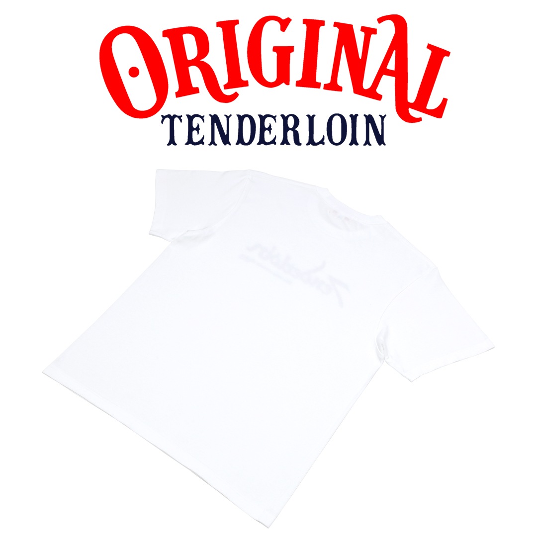 TENDERLOIN LOGO T-SHIRTS 5.6oz PREMIUM COTTON 100% WHITE | T