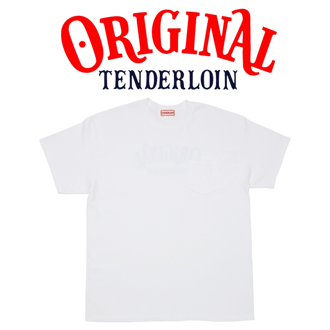 TENDERLOIN LOGO POCKET T-SHIRTS 6.0oz PREMIUM COTTON 100