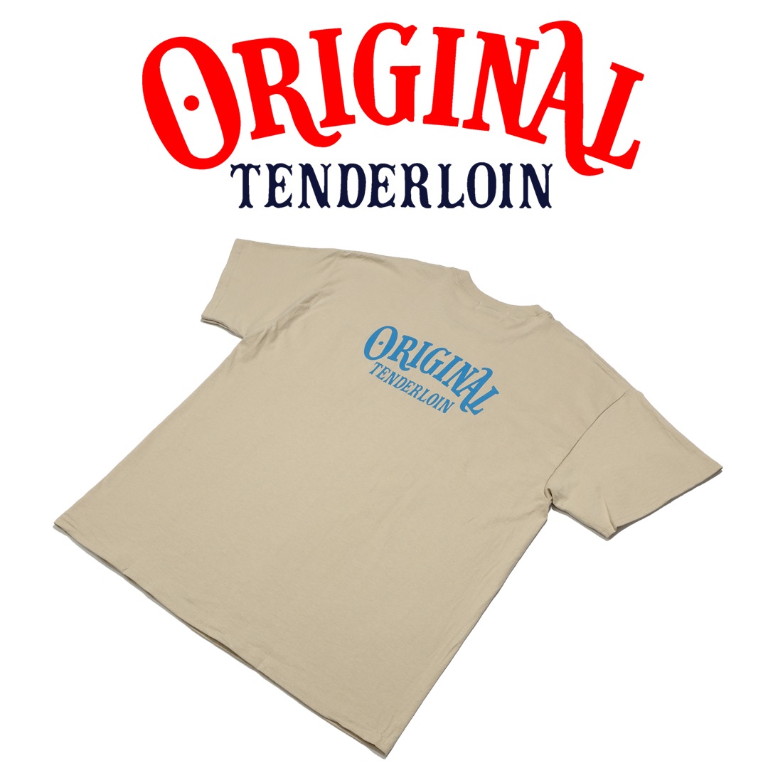 TENDERLOIN LOGO POCKET T-SHIRTS 6.0oz  PREMIUM COTTON 100% SAND