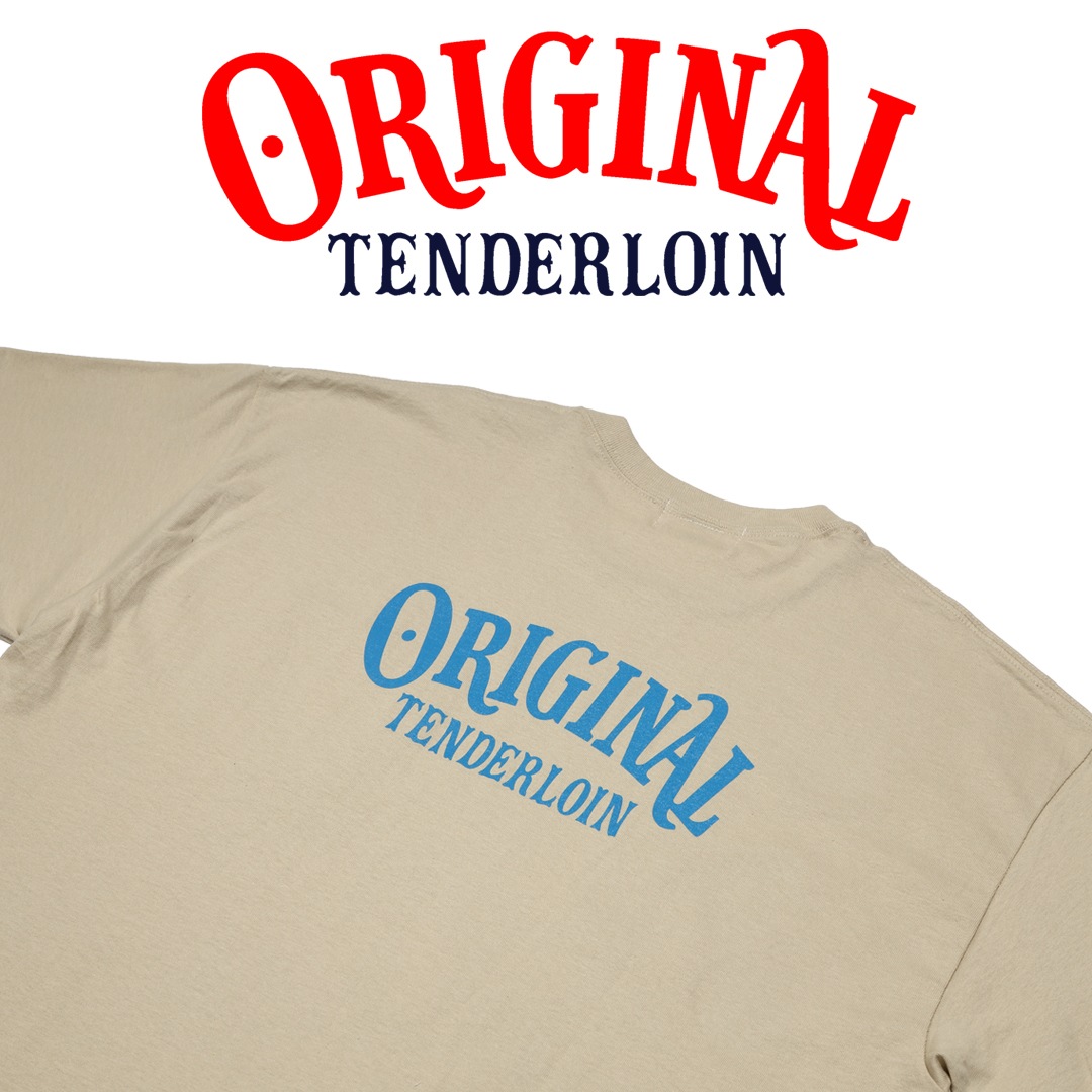 TENDERLOIN LOGO POCKET T-SHIRTS 6.0oz  PREMIUM COTTON 100% SAND