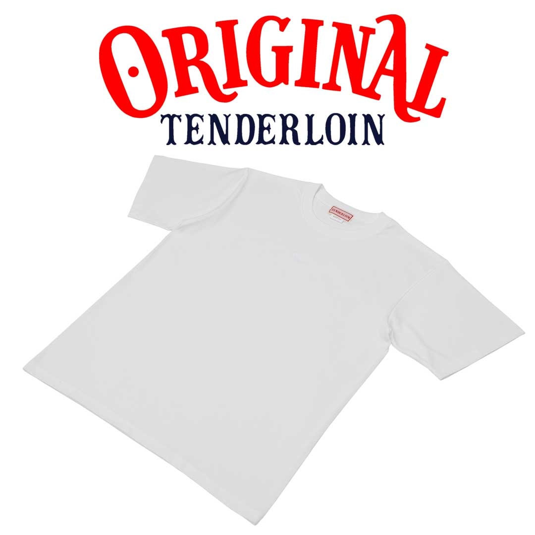 タグ付き未使用級 TENDERLOIN テンダーロイン スウェット ホワイト EMBROIDERY T-SHIRTS 6.2oz PREMIUM COTTON 100% WHITE | T