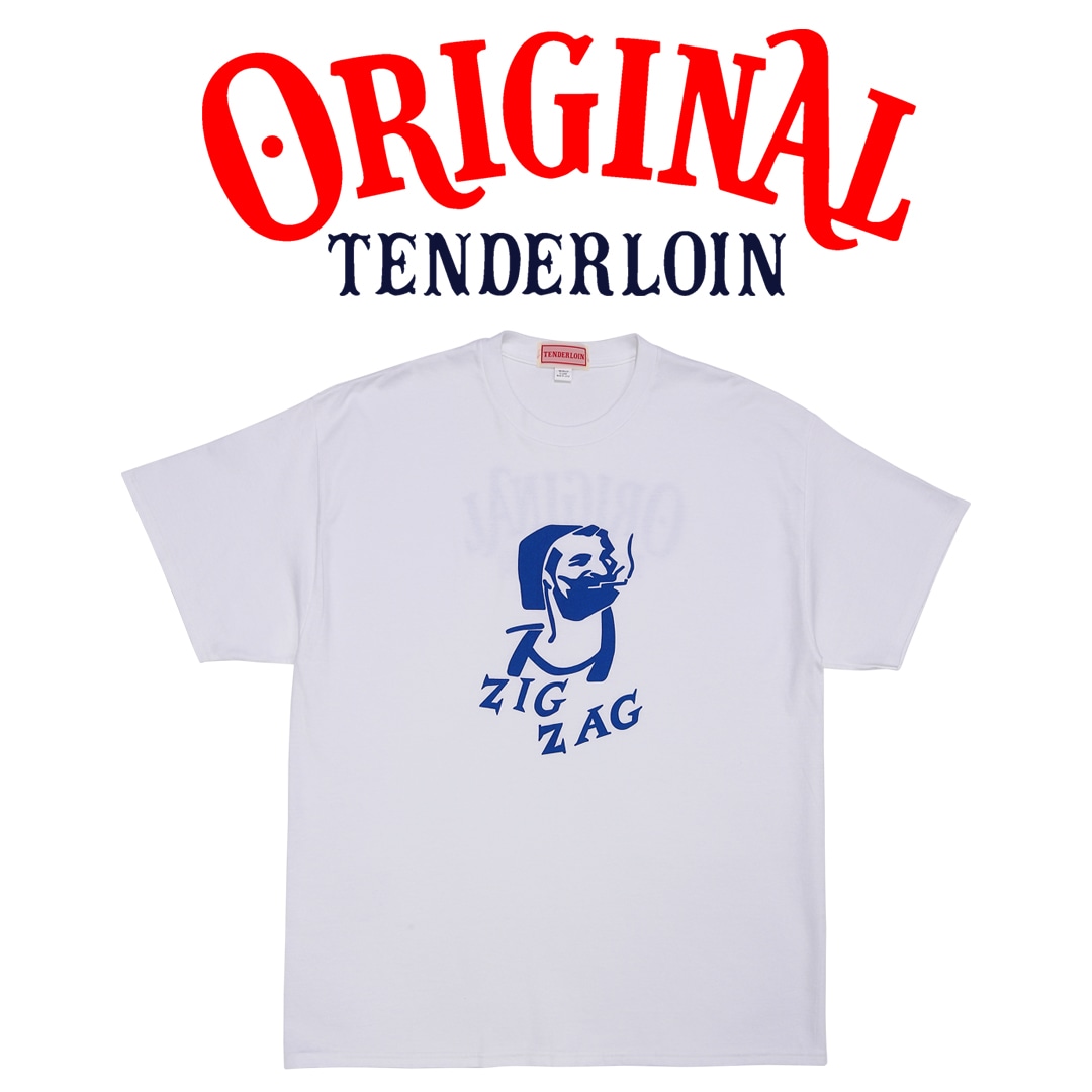 TENDERLOIN ZigZag Tシャツ Lサイズ TENDERLOIN ZIGZAG T-SHIRTS 6.0oz PREMIUM COTTON 100% SAX | T