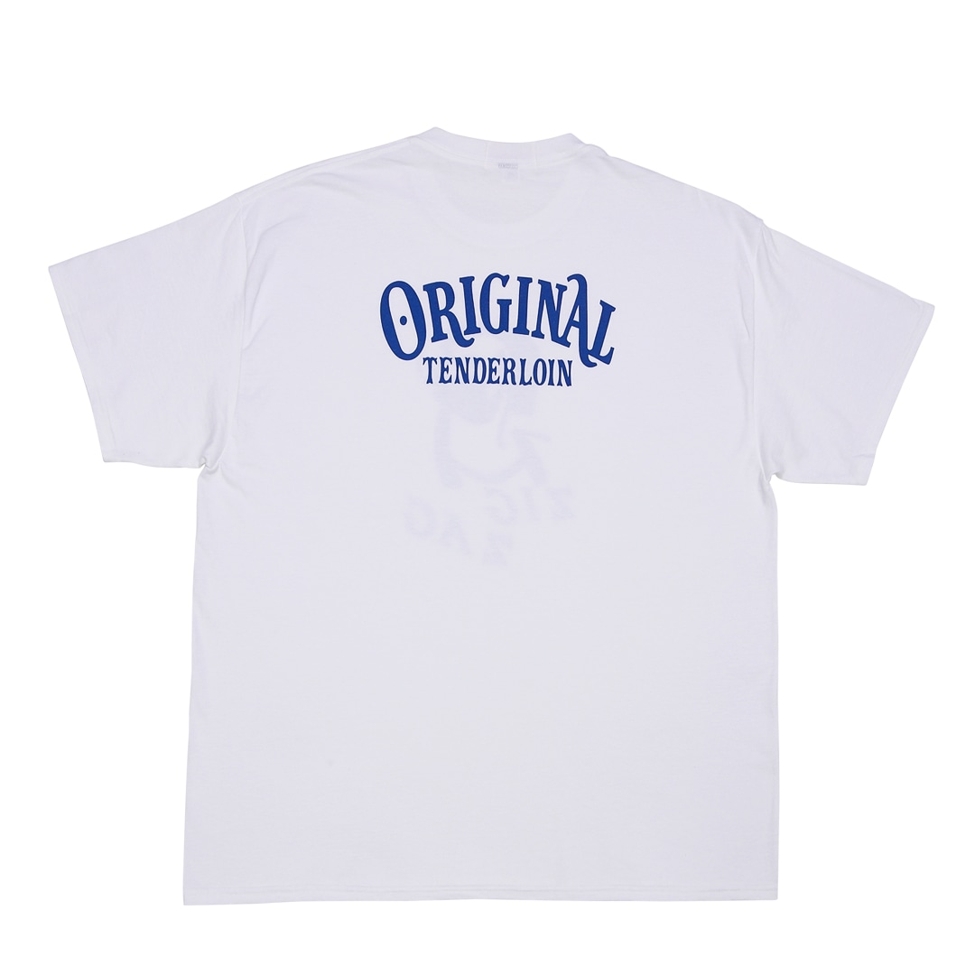 TENDERLOIN ZIGZAG T-SHIRTS 6.0oz PREMIUM COTTON 100% WHITE