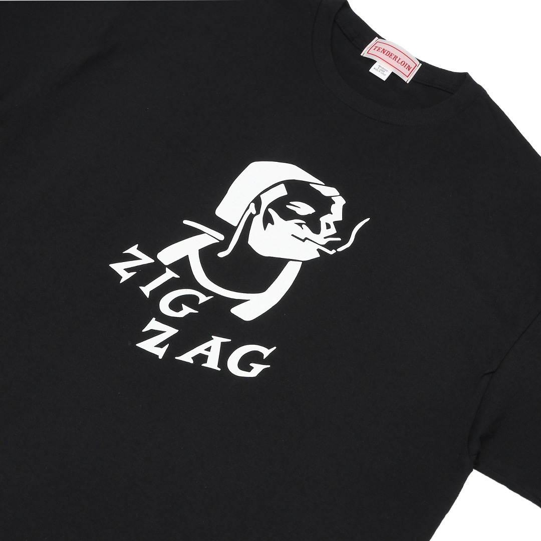 TENDERLOIN ZigZag Tシャツ Lサイズ TENDERLOIN ZIGZAG T-SHIRTS 6.0oz PREMIUM COTTON 100% BLACK