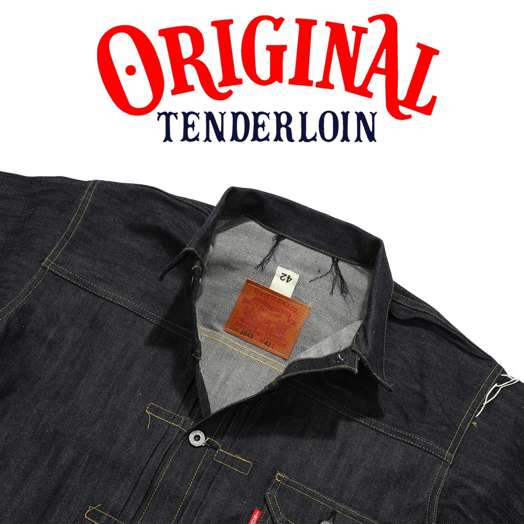 TENDERLOIN Denim JACKET 1943 1943E 1943EE / INDIGO/Rigid #015 38