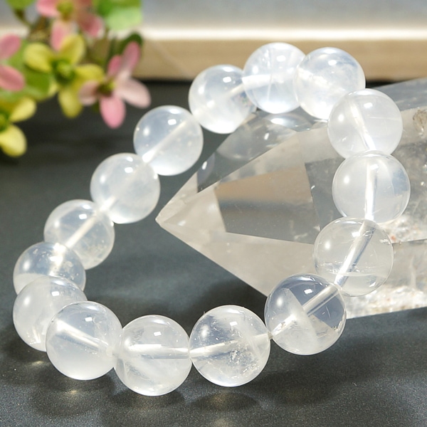 ★ヒマラヤ水晶 K2産★ （ムーンクォーツ） 14mm ブレスレット