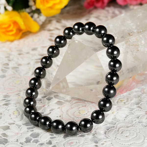 ヘマタイト(磁気付)8mmブレスレット