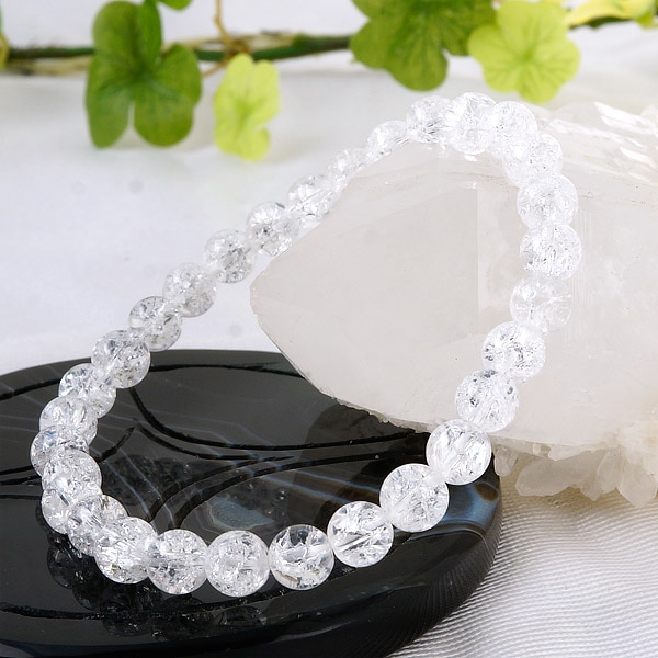 願いが叶う？！クラック水晶(6mm)ブレスレット