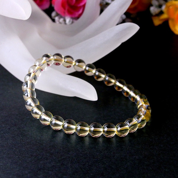 ☆復活・実り・収穫☆ 天然 レモンクォーツ (φ6mm) ブレスレット