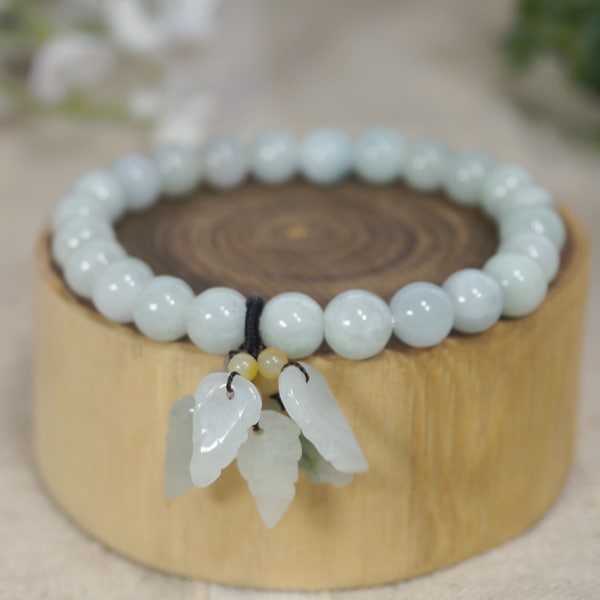 ミャンマー産本翡翠ブレスレット＜如意＞