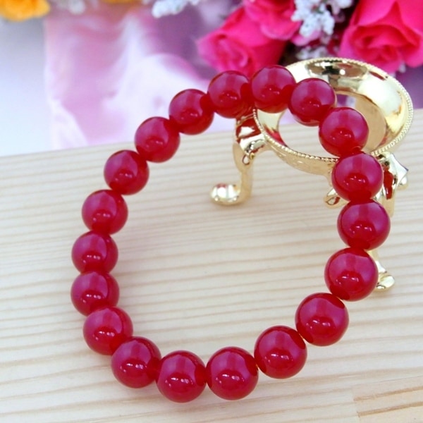 7月の誕生石☆レッドカーネリアン(紅玉髄)(10mm)ブレスレット | 天然石