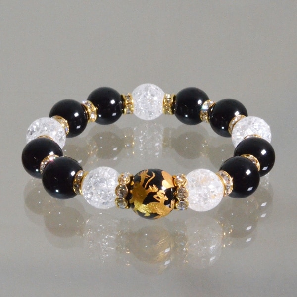 【オニキス彫刻金龍】国水分（くにのみくまり）ブレスレット